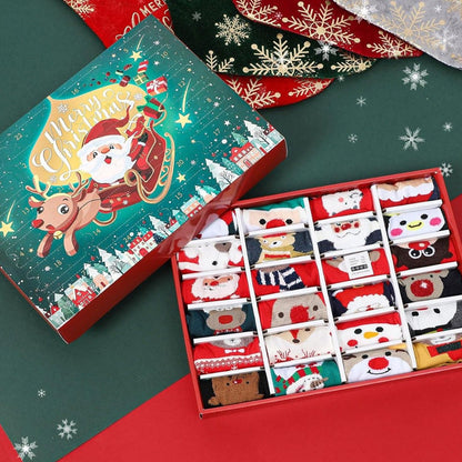 💥Christmas Sale 50% OFF🧦Christmas Socks Advent Calendar ✨24 days of cozy surprises! Countdown to Christmas🎄