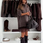 ❄️New Year Sale 50% OFF!!⚡Turtleneck Sweater Mini Dress Set