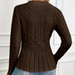 ⏳Limited-time 50% off⏰Women's Chunky-Knitted Crew Neck Peplum Sweater🧶👚
