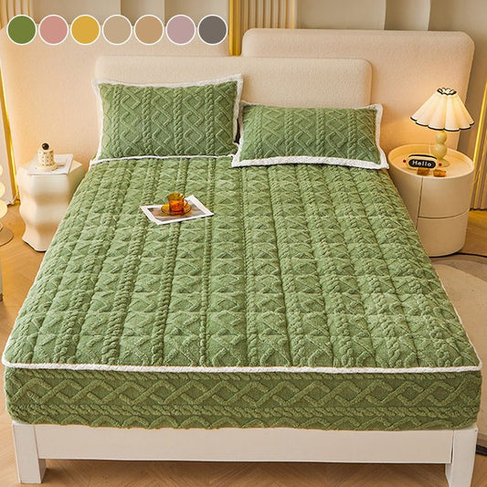 🎅CHRISTMAS SALE 50% OFF🎄Thickened Warm Fitted Bed Sheet - Great Gift🎁