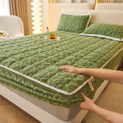 🎅CHRISTMAS SALE 50% OFF🎄Thickened Warm Fitted Bed Sheet - Great Gift🎁