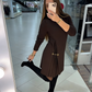 💝New Year Sale 50% OFF💝Elegant Long Sleeve Pleated Panel Dress