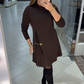 💝New Year Sale 50% OFF💝Elegant Long Sleeve Pleated Panel Dress