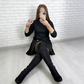 💝New Year Sale 50% OFF💝Elegant Long Sleeve Pleated Panel Dress