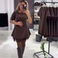 💕Valentine's Day Sale 70% OFF👗-Women’s Sparkling Lace Trim Short-Sleeve Mini Dress | Elegant & Shimmering