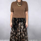 🎁Limited Sale 50% OFF💗Women's Two-Piece Sweater & Leopard Flowy Skirt Set