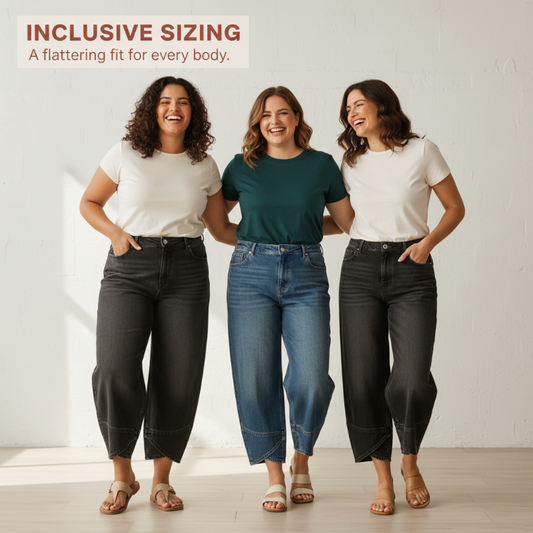 💥Limited Sale 60% OFF💥Women's Casual Wide-Leg Cropped Jeans