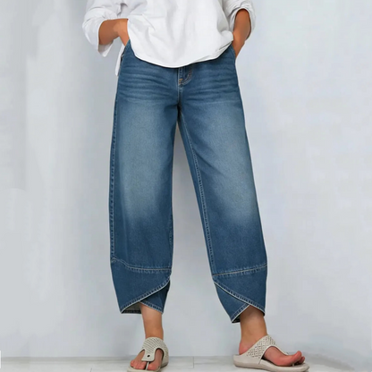 💥Limited Sale 60% OFF💥Women's Casual Wide-Leg Cropped Jeans
