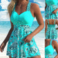🔥LAST DAY SALE - ONLY £14.99!!👙Strap Top & Fitted Swim Shorts Separable Swimsuit 