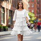 💕Mother's Day Special Sale 50% OFF!!🎁Women's Elegant Layered Ruffle Sleeve Dress – Effortless Style for Every Occasion💃