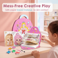 👑LAST DAY SALE ONLY ￡10.99!! 🎨 Princess Makeup & Diamond Painting Craft Kit – Mess-Free Paper Play, Realistic Fun for Girls ✨