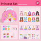 👑LAST DAY SALE ONLY ￡10.99!! 🎨 Princess Makeup & Diamond Painting Craft Kit – Mess-Free Paper Play, Realistic Fun for Girls ✨