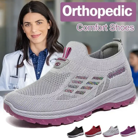 👟 50% OFF NOW! 🦶 Fly Knit Slip-on Shoes – Orthopedic Support, Breathable Comfort & Perfect for All-Day Wear ✨