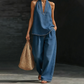 🌸Summer Hot Sale 50% OFF!!🌸Women's Casual Halter Top & Wide-Leg Pants Set