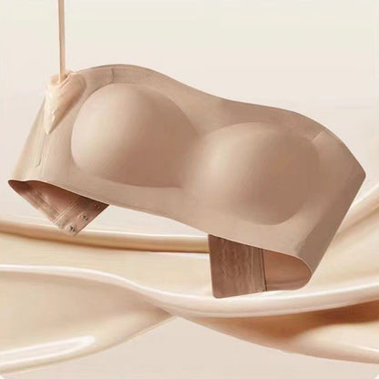 💖LAST DAY SALE 70% OFF!!💞Womens Strapless Bras Push Up Bandeau Bra Non Slip Wireless Supportive Padded Bras Seamless Comfortable Tube Jelly Bra