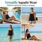 🔥 Limited-Time 50% OFF! 🔥Women's Two-Piece Blouson Tankini with Shorts