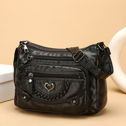 💐50% OFF! 🔥🎁Women's Soft PU Crossbody Bag – Multiple Pockets for Perfect Organization 👜🔑【Limited Offer】