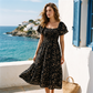 🌈2026 Summer Hot Sale 50% OFF!✨Square Neck Floral Midi Dress🌸
