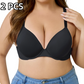 🏆Last Day Special Price £8.99💙💐Women's Deep V Push Up Padded Everyday Bras👍Enhancer Outdoorfun Low Plunge Breathable Classic Style