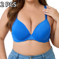 🏆Last Day Special Price £8.99💙💐Women's Deep V Push Up Padded Everyday Bras👍Enhancer Outdoorfun Low Plunge Breathable Classic Style
