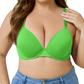🏆Last Day Special Price £8.99💙💐Women's Deep V Push Up Padded Everyday Bras👍Enhancer Outdoorfun Low Plunge Breathable Classic Style