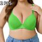 🏆Last Day Special Price £8.99💙💐Women's Deep V Push Up Padded Everyday Bras👍Enhancer Outdoorfun Low Plunge Breathable Classic Style