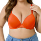 🏆Last Day Special Price £8.99💙💐Women's Deep V Push Up Padded Everyday Bras👍Enhancer Outdoorfun Low Plunge Breathable Classic Style