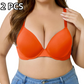 🏆Last Day Special Price £8.99💙💐Women's Deep V Push Up Padded Everyday Bras👍Enhancer Outdoorfun Low Plunge Breathable Classic Style
