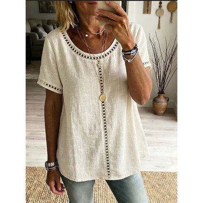 📢📢50% OFF !! ⏰Women's Casual Bohemian Style Hollow-Out Top