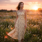 ⏰🍂Autumn Early Bird Sale-Women's Floral Print Sleeveless Maxi Dress with Pockets