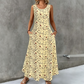 ⏰🍂Autumn Early Bird Sale-Women's Floral Print Sleeveless Maxi Dress with Pockets