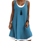 🌺Summer Hot Sale 60% OFF💐Women's Sleeveless Fake 2-Piece Dress