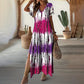 🌸Summer Hot Sale 60% OFF💃Women’s Causal V-Neck Gradient Dress