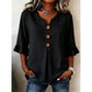 Women's Casual V-Neck Ruffle Sleeve Top
