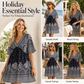 🌿☀️ LIMITED TIME 50% OFF! 🌸Women's Floral V-Neck Dress – Vibrant blooms & breezy sleeves