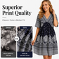 🌿☀️ LIMITED TIME 50% OFF! 🌸Women's Floral V-Neck Dress – Vibrant blooms & breezy sleeves
