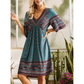 🌿☀️ LIMITED TIME 50% OFF! 🌸Women's Floral V-Neck Dress – Vibrant blooms & breezy sleeves