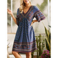 🌿☀️ LIMITED TIME 50% OFF! 🌸Women's Floral V-Neck Dress – Vibrant blooms & breezy sleeves