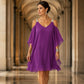 Women's Summer Cold Shoulder Chiffon Dress