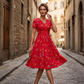 😍2026 NEW SALE-49% OFF😍Women's V-Neck Floral Print Dress with Twist Waist