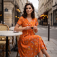 😍2026 NEW SALE-49% OFF😍Women's V-Neck Floral Print Dress with Twist Waist