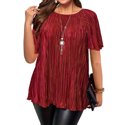 📢50% Off Now！🔥Flattering Pleated Plus Blouse