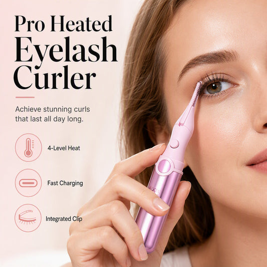 🔥💐Last Day Special Price £9.99‼️ ✨Rechargeable Heated Eyelash Curler | Get Long-Lasting Perfect Lash Curls Anytime🔋