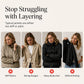 🌸LAST DAY 50% OFF🌸Women’s Elegant Denim Spliced Ribbed Knit Coat