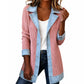🌸LAST DAY 50% OFF🌸Women’s Elegant Denim Spliced Ribbed Knit Coat