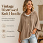 2026 NEW🔥49% OFF👚 Oversized Knit Hoodie with Drawstring