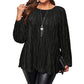 📢2026 Autumn New 49% OFF🔥Women's Plus Size Pleated Long Sleeve Top