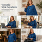 📢2026 Autumn New 49% OFF🔥Women's Plus Size Pleated Long Sleeve Top