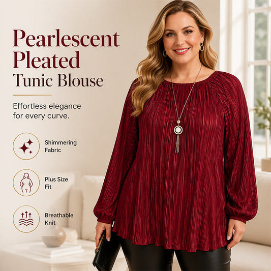 📢2026 Autumn New 49% OFF🔥Women's Plus Size Pleated Long Sleeve Top
