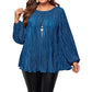 📢2026 Autumn New 49% OFF🔥Women's Plus Size Pleated Long Sleeve Top